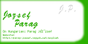 jozsef parag business card